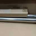 1-1/8 Inch Diameter Brushed Silver Curtain Rods with Swan Finial, 72-144'' Telescoping Single Curtain Rods for window width 68-140 inch, 1 pack