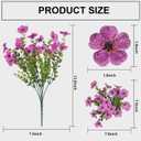 Artificial Flowers for Outdoor,12 Bundles Silk Fake Flowers,UV Resistant Realistic Plastic Faux Plants,No Fade Colorful Daisy for Porch,Patio,Garden,Window Box(6 Multicolor)