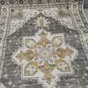 Laura Ashley Taupe Florence Medallion Machine Washable & Slip Resistant 2'2" x 5' Runner Rug