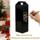20Pcs Tumbler Gift Box with Handle for 18oz 20oz 30oz Sublimation Glass,Cup boxes for packaging 16oz, Drinking Cup Glasses Mug Can Blanks Tumbler Packaging Boxes with window for gifts(Black)