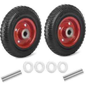 8 Inch Caster Wheels, Industry & Farms All-Terrain Heavy Duty Rubber Caster Wheel,Metal Ball Bearing Wheels Load 1200lbs,for Logging Cart, Dolly, Trolley, Wagon and Chicken Coop