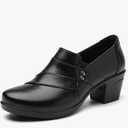 Loafers for Women Casual Comfortable Women's Pumps Shoes Loafers & Slip-ons Work Office Dressy Business Shoes, 7.5, Black 