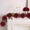 20 Pcs Artificial Flower Peonies, 5" Silk Fake Peonies with 6" Stems No Leaf, Faux Peonies Flowers for Decoration Wedding Home Party Centerpiece Decor Floral Art (Wine Red)