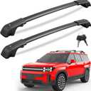 Lockable 220LBS Roof Rack Cross Bars Compatible with Hyundai Santa Fe 2024 2025 with Raised Side Rails, Aluminum Heavy Duty Crossbar Anti-Theft Metal Black Matte Powder Non-Corrosion