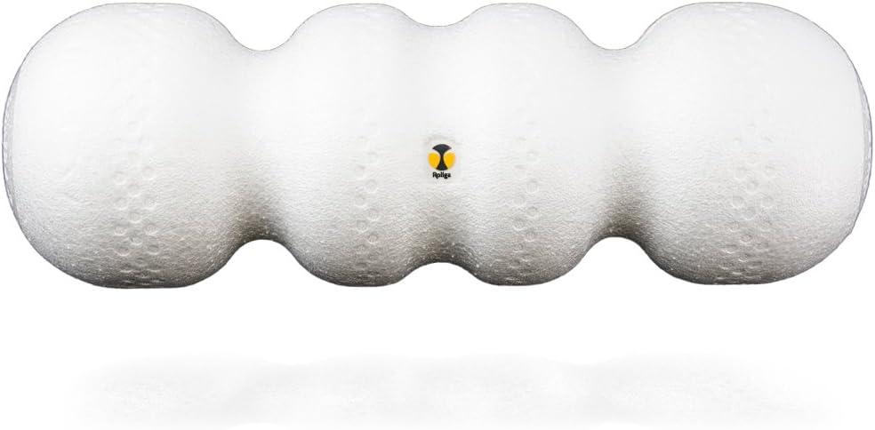 Rollga Foam Roller LITE - High Density Foam Roller for Back Pain Relief, Deep Tissue Massage & Muscle Recovery. Physical Therapy Exercise Tool for Neck, Back, Legs, & Feet. Yoga & Pilates Roller (White)
