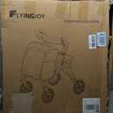 Foldable 2-in-1 Rollator Walkers for Seniors with Seat&Shopping Cart,300Lbs