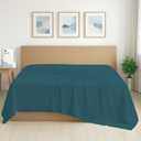 Mayfair Linen 100% Organic Cotton Percale Flat Sheet King Size - 1 PC Flat Sheet, Teal - Crisp, Cool and Strong Bed Linen, Top Sheets for Hot Sleepers, Luxury Breathable GOTS Certified Sheets