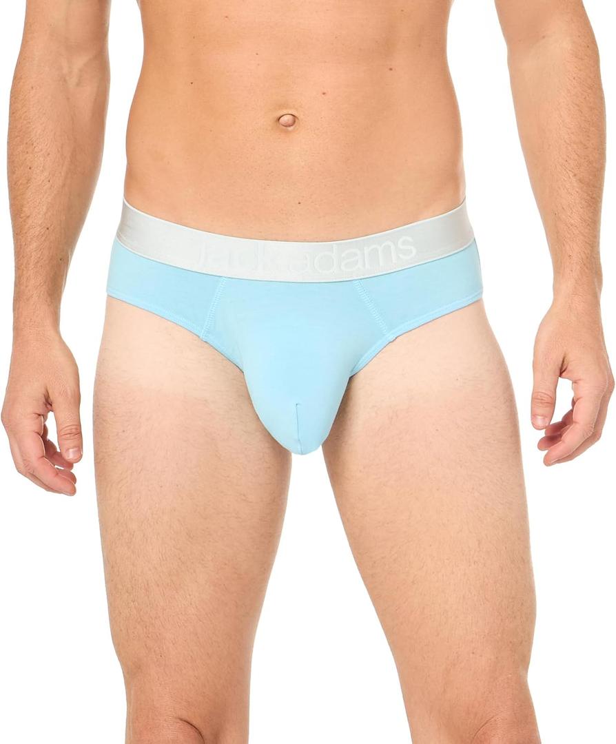 Jack Adams Men's Jack Adams Natural Fit Modal Brief (Blue, M)