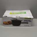 Nutrichef 4L Electric Frying Pan & 4L Steamer | Multifunctional Portable 1000W Non-Stick Pot for Cooking | Durable Heat Safe Handle | Touch Control Panel | Includes a Spatula | Black