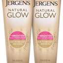 Jergens Natural Glow Self Tanner Body Lotion, Sunless Tanning, Fair to Medium Skin Tone, Daily Moisturizer with Coconut Oil, Vitamin E and Antioxidants, 7.5 Oz, Pack of 2