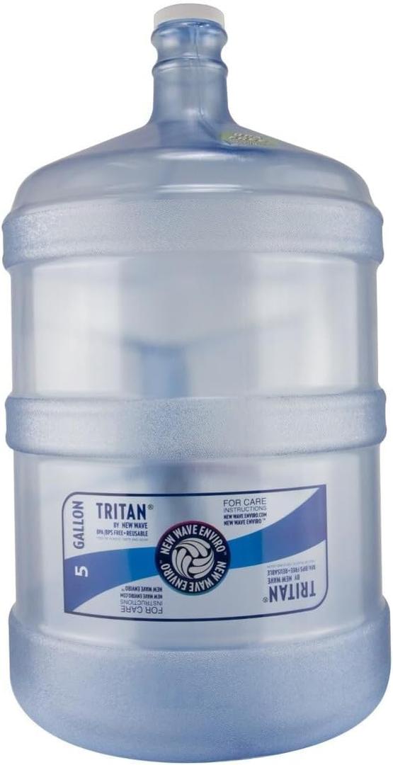 New Wave Enviro Products BPA Free Tritan Bottle, Lightweight & Durable Design, 5 Gallon Capacity