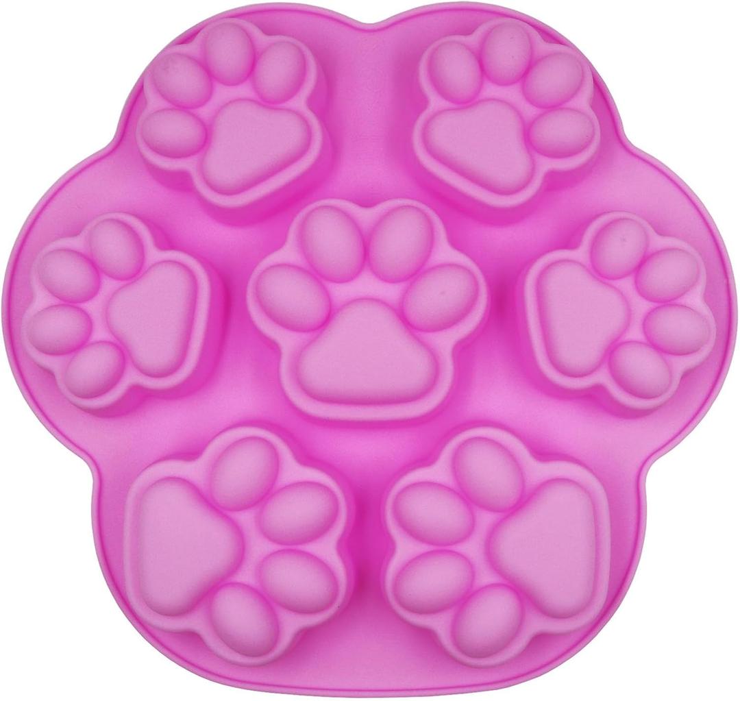Chocolate Molds,7-Cavities Silicone Cat's Paw Mold for Chocolate,Candy,Cake Decoration,Jelly,Candles