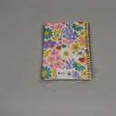 Kaco Pack 2 Cute Mini Spiral Notebooks, Set of 2 For Women, 8.2'' x 5.9'' Hardcover Journal 120 x 2 Lined Pages with Pocket and Sticker (Floral)