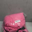 Fisoew Womens Ski Jacket Warm Hooded Insulated Waterproof Quilted Puffy Mountain Snow Winter Coat with Belt (Small, Rose Red)