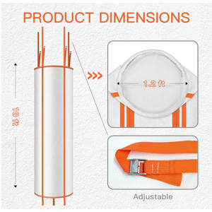 10 Ft Construction Trash Chute with Circular Top Steel Ring and 4 Adjustable Handles, Heavy Duty Construction Chute, Construction Debris Chute for Removal of Construction Waste