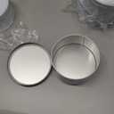 Hicarer 10 Pack Pure White Cookie Tins with Lids Round Mini Cake Gift Metal Empty Tin Cookies Container Tin Cans with Lids for Cakes Tinplate Box for Storing Snack Chocolate Baking