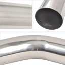 2.25 Inch 45 Degree DIY Custom Mandrel Exhaust Pipe Tube Pipe, T304 Stainless Steel, Universal Fit, 15.74 Inch End to End Length, 2.25'' OD Mandrel Bend Pipe 2PCS