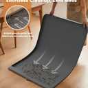 Dog Food Mat 36"x24", Waterproof Pet Feeding Mat with Diversion Grooves and Raised Edges, Large Non-Slip Dog Bowl Mat for Food and Water, Cat Food Mat for Floors, Easy to Clean, Grey