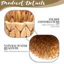 Dimeho Wicker Trash Can Small Waste Basket Water Hyacinth Wicker Garbage Can Office Garbage Cans Boho Woven Decorative for Home Bedroom Office Kitchen Living Room