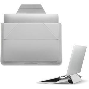 MOFT Laptop Carry Sleeve, 2-in-1 Laptop Bag & Stand for 16" MacBook Air/Pro & Dell/HP/Lenovo/Asus, Stylish Slim Computer Sleeve Bag with Expandable Storage for Computer Accessories, Misty Cove