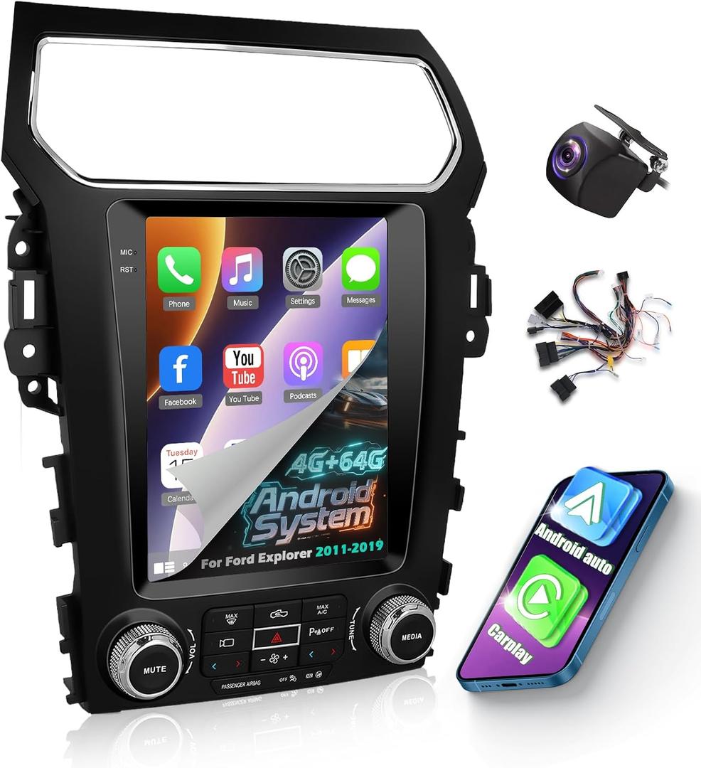 DSP, 4+64G Android Car Stereo for Ford Explorer 2011-2019, Carplay Audio