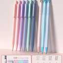 Four Candies 56 PCS Aesthetic School Supplies with Cute Pencil Case, 6 Multicolor Pen, 12 Pastel Highlighters, 5 Gel Pens Black Ink, 9 Mechanical Pencils for Student Stationary Set Preppy Stuff (Pink)