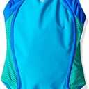 Speedo Girl's Swimsuit One Piece Closed Racerback Size 12