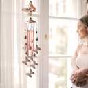 Butterfly Wind Chimes, Gift for Grandma,Birthday Gifts for mom for Daughter,Friend Gift, Aunt, Women,Gardening Decoration for Mother's Day,Christmas, Thanksgiving, Father's Day, Birthday
