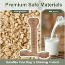 2 x Dog Chew Toy for Aggressive Chewers T-Shaped Tough Dog Bone Toys for Small Medium Large Breed to Keep Them Busy (Small-Under 20LBS, Milk Flavored)