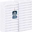 Utopia Towels, Salon Towel, Pack of 24, 16 by 27 Inches, Highly Absorbent Cotton Towels for Hand, Gym, Beauty, Spa, and Home Hair Care, White