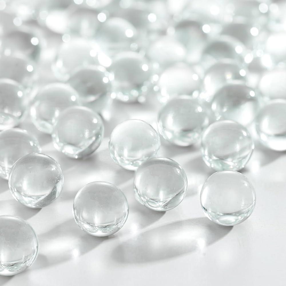 Galashield Clear Marbles for Vases | Glass Marbles Bulk Vase Fillers | Glass Beads for Vases, Round Marble 5lb, (approx. 400 pcs)