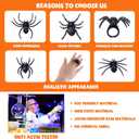 FLORMOON 50PCS Realistic Spider Figures  Multi-Size Creepy Insect Toys for Halloween Decorations & Pranks, Educational Animal Model Playset, Birthday Gifts for Kids (Multi-Size)