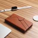 for iPhone 13 Wallet Case,Leather Flip Case [RFID Blocking] Credit Card Holder Folio Magnetic Stand TPU Shockproof Cover Color Matching for iPhone 13 (6.1") Brown