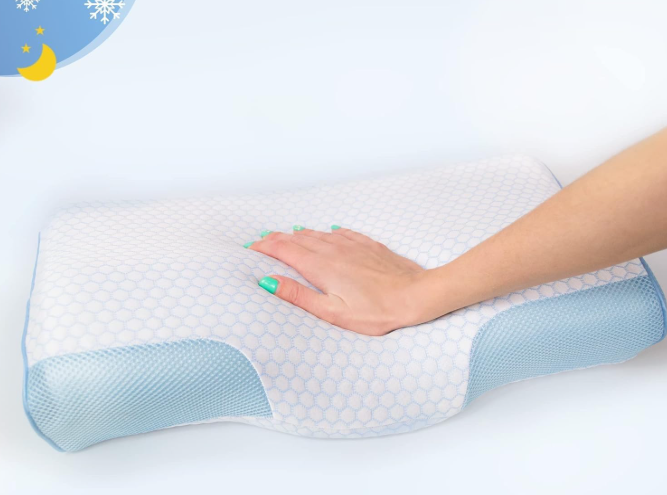 Derila Queen Size Cooling Pillowcase | Optimal Temperature Control for Your Memory Foam Pillow for Perfect Sleep. Quality Material White Pillowcase ensures Anti Snore Pillows