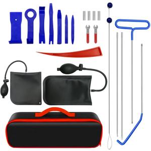 Tekeviss Portable Automotive Tool Set 22 PCS Stainless Steel Assorted 5th Wheel Pin Puller, 68 inches Pull Hook J-Hook