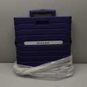 Folding Utility Cart Portable Rolling Crate Handcart Foldable Shopping Trolley Collapsible, with Lid, on Wheels, for Grocery, Garden, Office, Storage, Teacher, Tool (Purple)