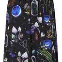 Womens Summer Dresses Mystical Gothic Maxi Dress Women's Casual V Neck Sleeveless Sundresses Beach Outfits for Woman (Black, XL)