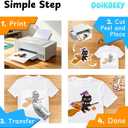 Heat Transfer Paper for T Shirts 20 Sheets, 8.5" X 11" Iron On Transfer Paper for Light Fabric Printable HTV Heat Transfer Vinyl for Inkjet Printe