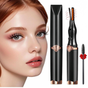 Heated Eyelash Curler  2in1 ClipType Design, 3 Temperature Modes, USB Rechargeable Electric Eyelash Curler, Natural Curling 24H LongLasting Curl, Gift for Women, Brown Black A1