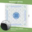 Blue Hydrangea Floral Mahjong Mat 31.5 x 31.5 in, Grandmillennial Cottagecore Blue Flower Anti Slip and Noise Reduction Game Table Cover for Mahjong Dominoes Card Board Tile Games