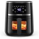 Acekool Air Fryer 5 Quart, Digital Display Air Fryer Toaster Oven Combo with 8 Cooking Presets Oilless Cooker for Quick Meal, Visible Window, UP to 400℉, Dishwasher Safe Basket, Nonstick Silicone Liner, Timer