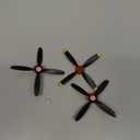 3-Pack High-Speed 4-Blade Propeller Replacement Set for P51 Mustang RC Aircraft - Includes Carbon Fiber Nose Cone & Prop Guard Accessories, Compatible with 4CH Remote Control Airplane Models