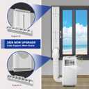 Portable Air conditioner Window Seal Kit, AC Window Seal Suitable for 5.9 AC Exhaust Hose, Adjustable Vertical/Horizontal Sliding Window Vent Seal Plates for A/C Unit Window Vent Kit