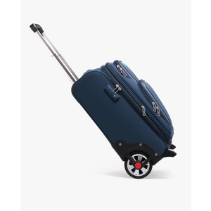 Laduga Softside Expandable Luggage with Large Steel Wheels Carry-On Luggage Suicase (Blue, 21-Inch)