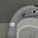 TPN Baby Bath Seat for Babies 6 Months & Up, Non-Slip Toddler Bath Seat with 5 PCS Waterproof Emoji Stickers, Portable Infant Bath Seat for Baby(Grey)