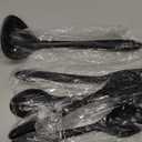 Silicone Kitchen Utensils Set, 5 PCS Heat Resistant Non Stick Cooking Tools, Silicone Spatula/Turner/Serving Spoon/Soup Ladle/Slotted Spoon, for Home and Camping