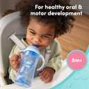 NUK First Choice Ms. Rachel Learner Straw Sippy Cup, 10 oz. Baby and Toddler Cup with Straw, Spill Proof, 2 pack