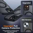 SPIDERCASE Magnetic for iPhone 15 Case, [Curly Wavy Edge] with [2 Tempered Glass Screen Protector] [Full Camera Protection] Anti-Fingerprint Anti-Scratch Case for iPhone 15 6.1, Black