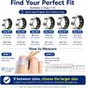 Smart Ring Health & Fitness Tracker for Men & Women, Heart Rate, SPO, Sleep & Activity Monitoring, IP68 Waterproof, Long Battery Life, Family Care Mode, No Subscription Fee (Silver, 9)