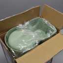 2 Pack Automatic Cat Feeder and Stainless Steel Water Dispenser, Gravity Dog Waterer Set Food Feeder and Waterer Set for Small Medium Kitten Puppy Pets(1 Gallon x 2, Green)